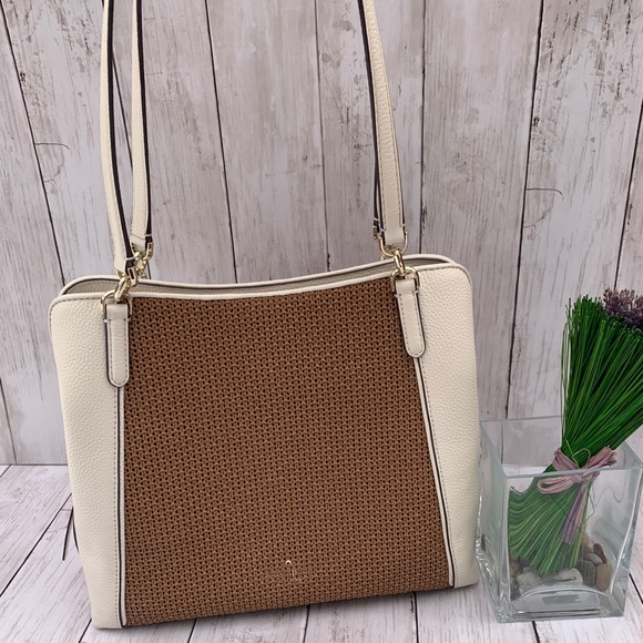 kate spade Handbags - NWT KATE SPADE JACKSON STRAW MEDIUM SHOULDER BAG